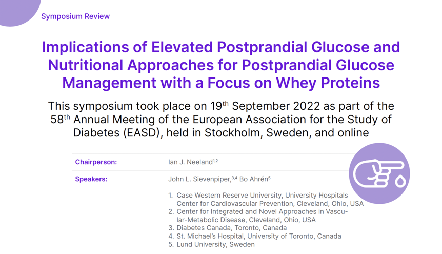 Implications of Elevated Postprandial Glucose and Nutritional Approaches for Postprandial Glucose Management with a Focus on Whey Proteins 