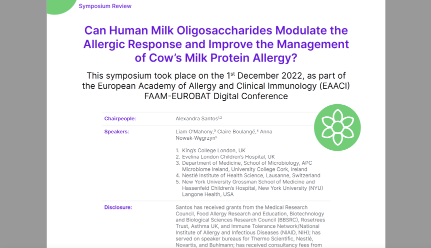 Can Human Milk Oligosaccharides Modulate the Allergic Response and Improve the Management of Cow’s Milk Protein Allergy?