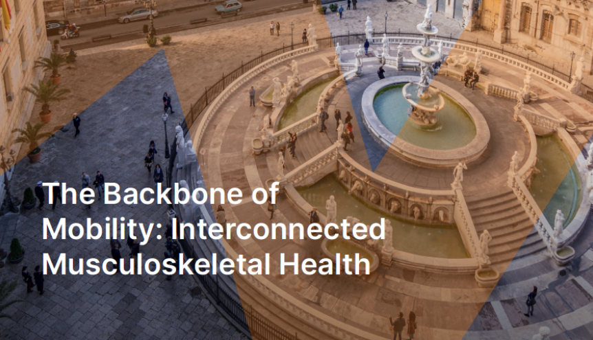 Infographic: "The Backbone of Mobility: Interconnected Musculoskeletal Health"