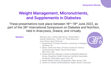 Weight Management, Micronutrients and Supplements in Diabetes