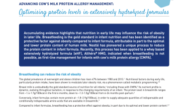 Optimizing Protein Levels in Extensively Hydrolyzed Formulas  