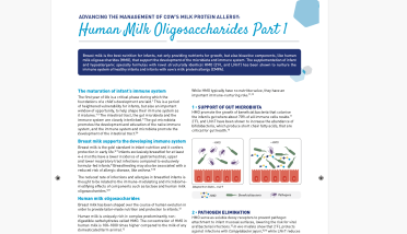 Advancing The Management of Cow's Milk Protein Allergy:  Human Milk Oligosaccharides Part 1