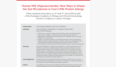 EAACI 2019 symposium review: Human Milk Oligosaccharides: New Ways to Shape the Gut Microbiome in Cow’s Milk Protein Allergy