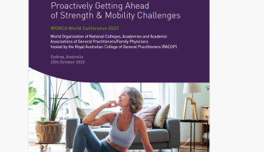WONCA Congress 2023 Workshop: "Nutrition for Healthy Aging - Proactively Getting Ahead of Strength & Mobility Challenges” 