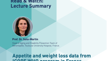 Appetite and weight loss data from ICOPE WHO program in France