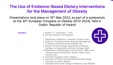 The Use of Evidence-Based Dietary Interventions for the Management of Obesity